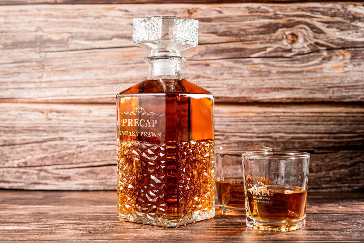 Edler Whiskey-Dekanter Set/ Personalisiert